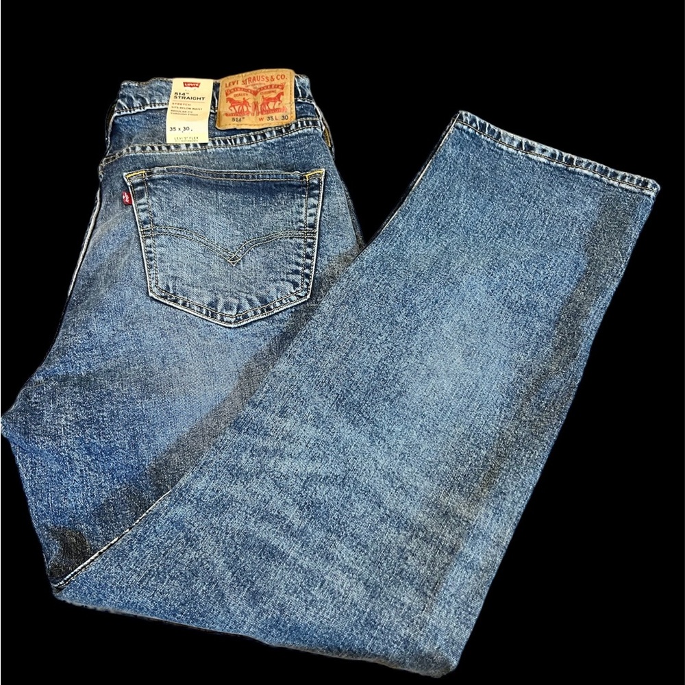 NWT Mens Levis flex 514 straight blue jeans